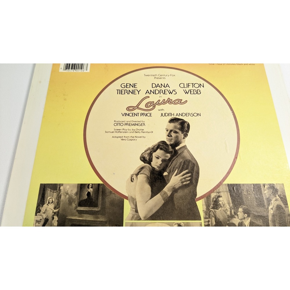 Laura 1944 Film Noir RCA SelectaVision VideoDisc CED Gene Tierney 076476001061 - Picture 6 of 6